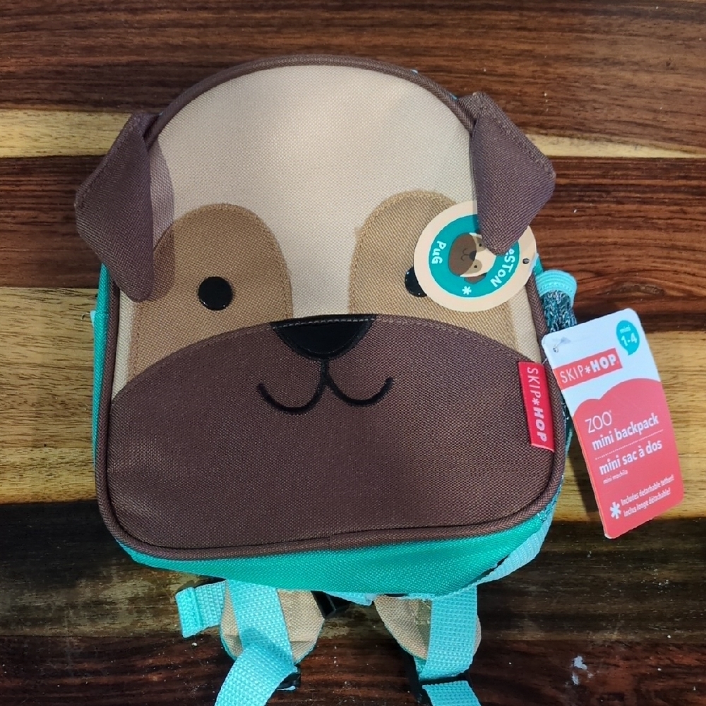 Skip Hop Zoo Dog Backpack in Brown and Teal